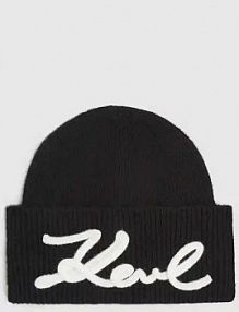 Czapka zimowa Karl Lagerfeld  czarna damska A4W33009