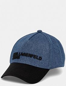 Czapka z daszkiem Karl Lagerfeld Jeans  niebieska damska A3M33098