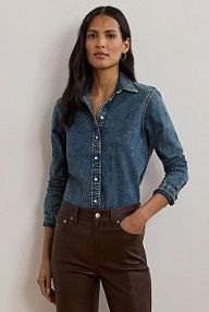 Koszula jeansowa Lauren Ralph Lauren  niebieska 200971084