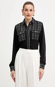 Koszula z długim rękawem Guess  czarna W5BH55.W2382