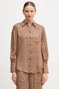 Koszula z długim rękawem MARC AUREL  brązowa 6258.1002.248