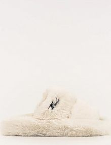 Kapcie Karl Lagerfeld  beżowe damskie KL80674.WF1