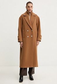 Płaszcz pinko  brązowy damski 105770.A2SM