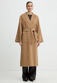 Płaszcz Luisa Spagnoli  brązowy damski 542325