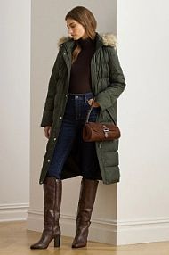 Kurtka puchowa Lauren Ralph Lauren  zielona damska 297P04097