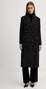 Płaszcz Sisley  czarny damski 2YABLN06D