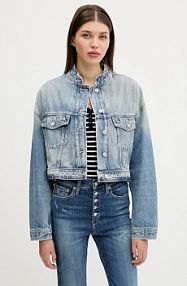 Kurtka jeansowe Tommy Jeans  niebieska damska DW0DW21195