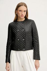 Kurtka skórzana Boss  czarna damska 50541919