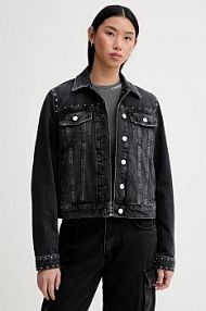 Kurtka jeansowe Tommy Jeans  czarna damska DW0DW21547