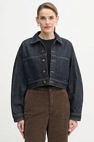 Kurtka jeansowe Calvin Klein Jeans  granatowa damska LV047D700G