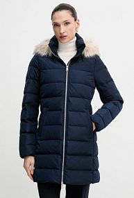 Kurtka puchowa Tommy Hilfiger  granatowa damska WW0WW47540