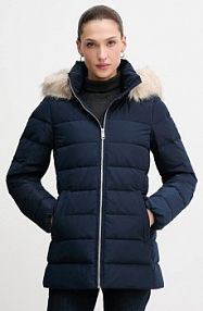 Kurtka puchowa Tommy Hilfiger  granatowa damska WW0WW47542