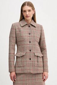 Płaszcz Tommy Hilfiger  brązowy damski WW0WW46656