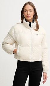 Kurtka puchowa Calvin Klein Jeans  beżowa damska LV047D510G