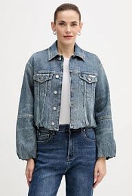 Kurtka jeansowe Calvin Klein Jeans  niebieska damska LV047D725G