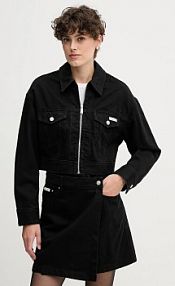 Kurtka jeansowe Calvin Klein Jeans  czarna damska LV047D779G