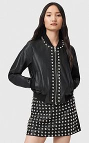 Kurtka skórzana AllSaints  czarna damska W032LD