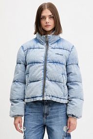 Kurtka jeansowe Guess Jeans  niebieska damska W5BL85.D6181