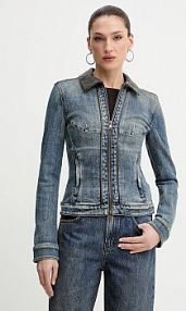 Kurtka jeansowe Miss Sixty  niebieska damska 6S3WJ44200