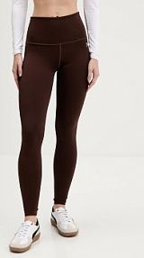 Legginsy Tommy Jeans  brązowe damskie DW0DW21830