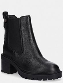 Botki na obcasie Tommy Hilfiger  czarne FW0FW08774