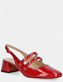 Sandały na obcasie Coach  czerwone CAS42.PJ6