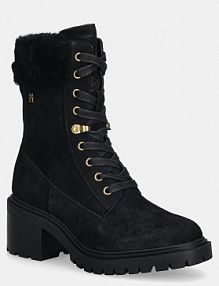 Botki na obcasie Tommy Hilfiger  czarne FW0FW08999