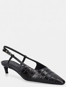 Sandały na obcasie Tommy Hilfiger  brązowe FW0FW08990