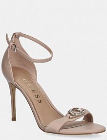 Sandały na obcasie Guess  beżowe FLTKAB.LEA03.