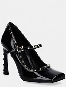 Sandały na obcasie Just Cavalli  czarne 79RA3S50ZSD52