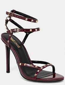 Sandały na obcasie Just Cavalli  bordowy 79RA3S20ZSD52