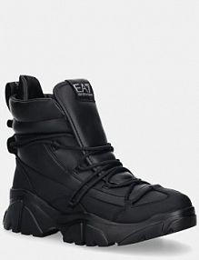 Botki EA7 Emporio Armani  czarne damskie AF18611.7X000