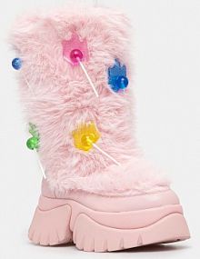 Śniegowce Koi Footwear  różowe damskie Hairly.Lollip