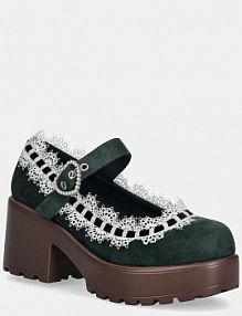 Sandały na obcasie Koi Footwear  zielone ND37