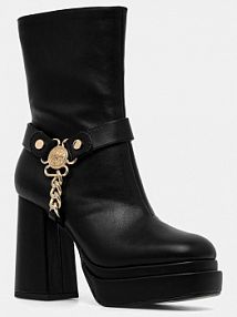 Botki na obcasie Buffalo  czarne 1220075