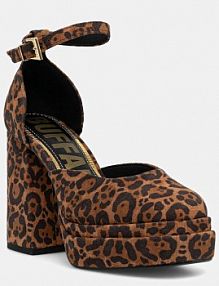 Sandały na obcasie Buffalo  brązowe 1290209