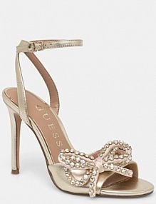 Sandały na obcasie Guess  złote FLFCR2.LEA03.