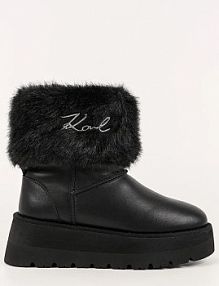 Śniegowce Karl Lagerfeld  czarne damskie KL48655.400