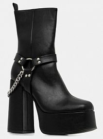 Botki na obcasie Koi Footwear  czarne Natron