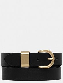 Pasek Sessun  czarny damski 25116003