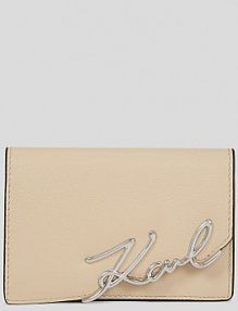 Portfel Karl Lagerfeld  beżowy damski A3W32018