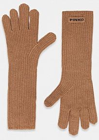 Rękawiczki pinko  brązowe damskie 105997.A2Z4