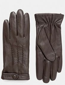 Rękawiczki skórzane Marciano by Guess  brązowe 5BGZ04.9423Z