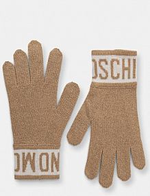 Rękawiczki Moschino  złote damskie M3166.65422