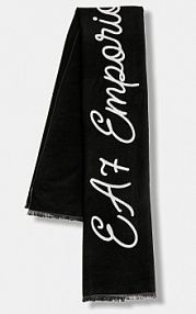 Szalik EA7 Emporio Armani  czarny damski AF10450.7W000