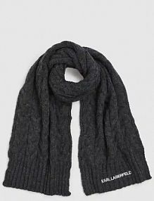 Szalik Karl Lagerfeld  szary damski A4W33029