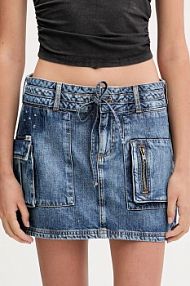 Spódnica jeansowa Guess Originals  niebieska W5YD0L.D5R01