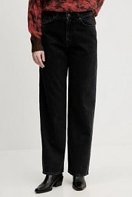 Jeansy Sisley  czarne damskie 47RYLE04D