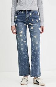 Jeansy Desigual  niebieskie damskie 25WWDD16