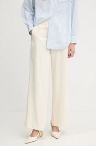 Spodnie eleganckie Boss Orange  beżowe damskie 50541934